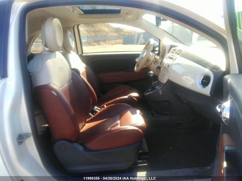 2012 Fiat 500 VIN: 3C3CFFCR1CT332128 Lot: 11998355