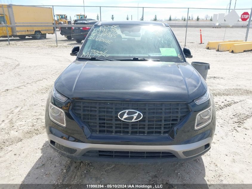 2024 Hyundai Venue Se VIN: KMHRB8A38RU287985 Lot: 11998394