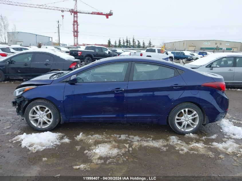 2014 Hyundai Elantra Gl VIN: 5NPDH4AEXEH525587 Lot: 11998407