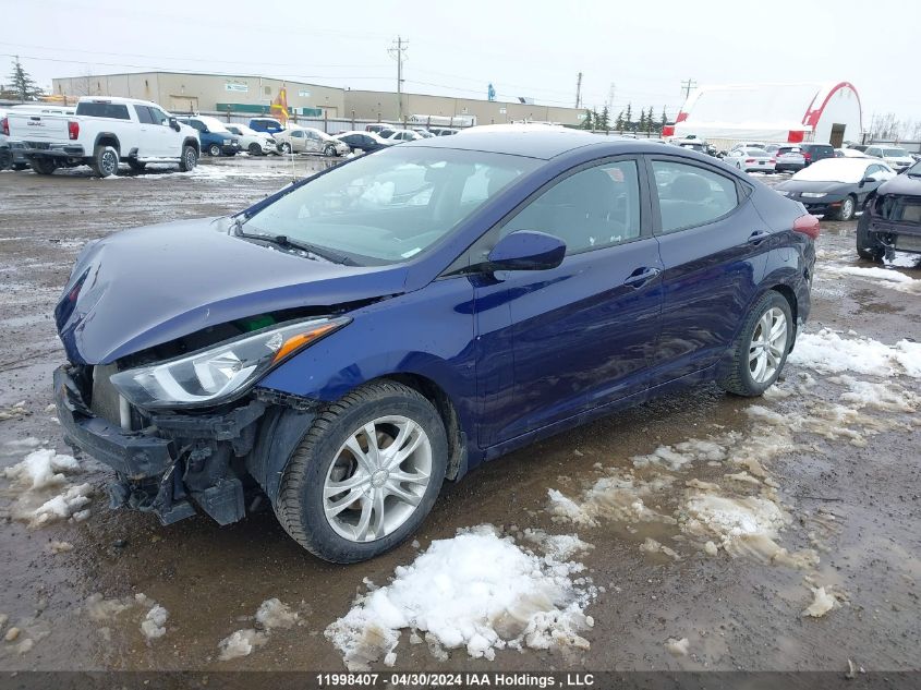 2014 Hyundai Elantra Gl VIN: 5NPDH4AEXEH525587 Lot: 11998407