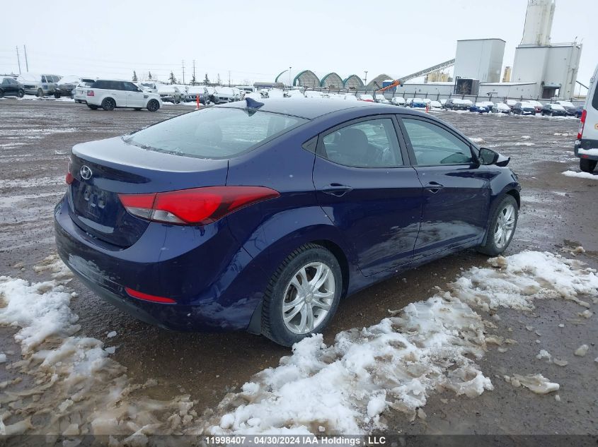 2014 Hyundai Elantra Gl VIN: 5NPDH4AEXEH525587 Lot: 11998407