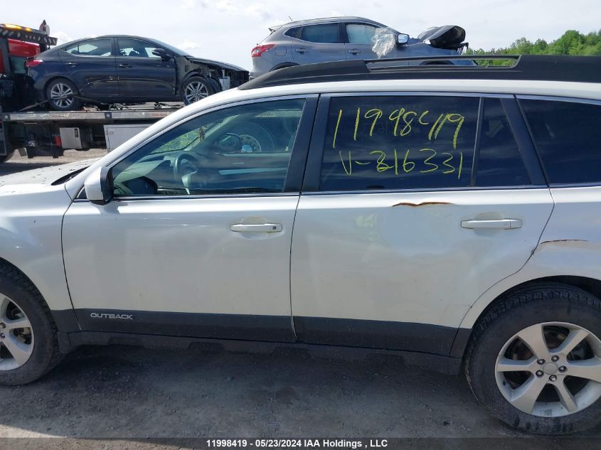 2013 Subaru Outback VIN: 4S4BRGBC7D3216331 Lot: 11998419