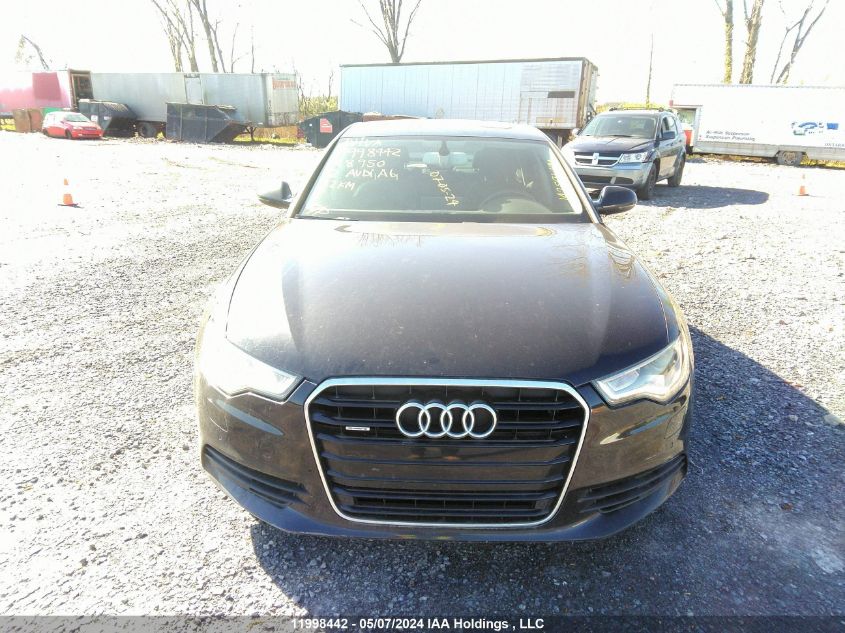 2012 Audi A6 VIN: WAUFGCFC3CN148950 Lot: 11998442