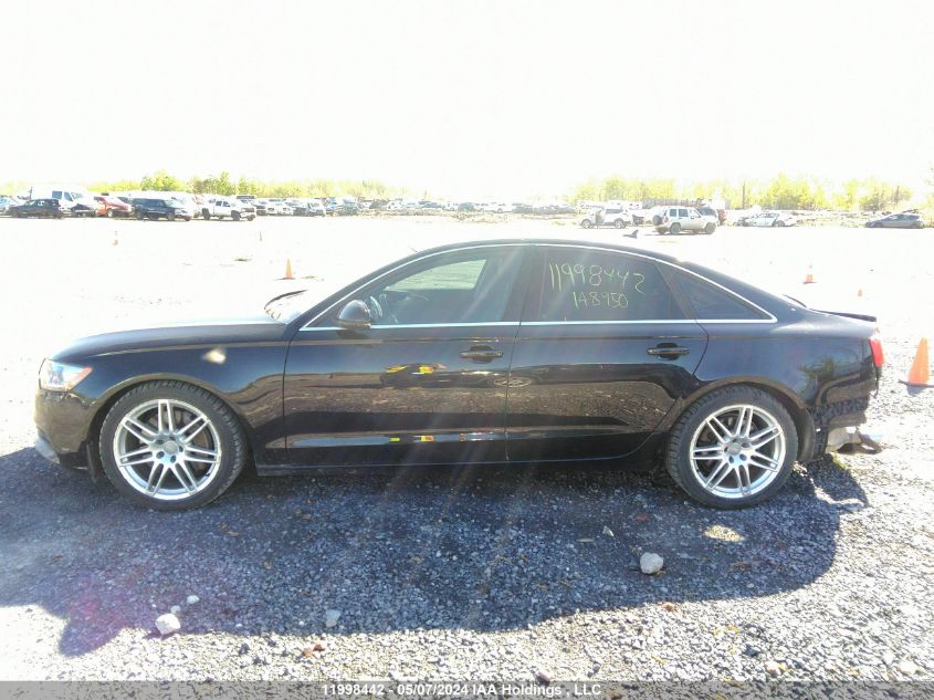 2012 Audi A6 VIN: WAUFGCFC3CN148950 Lot: 11998442