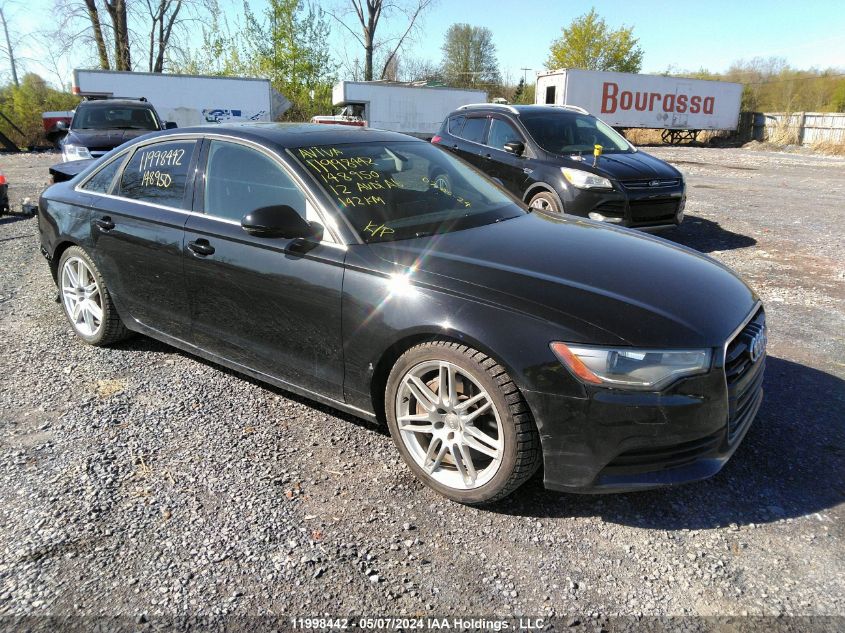 2012 Audi A6 VIN: WAUFGCFC3CN148950 Lot: 11998442