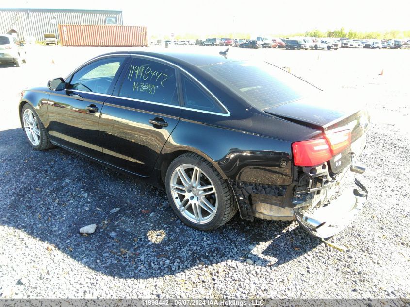 2012 Audi A6 VIN: WAUFGCFC3CN148950 Lot: 11998442