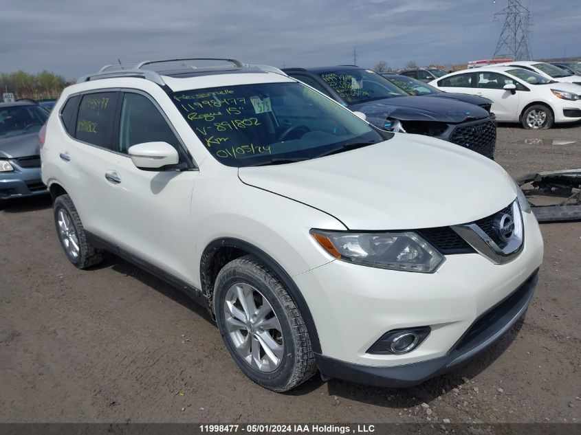 2015 Nissan Rogue S/Sl/Sv VIN: 5N1AT2MV6FC891802 Lot: 11998477