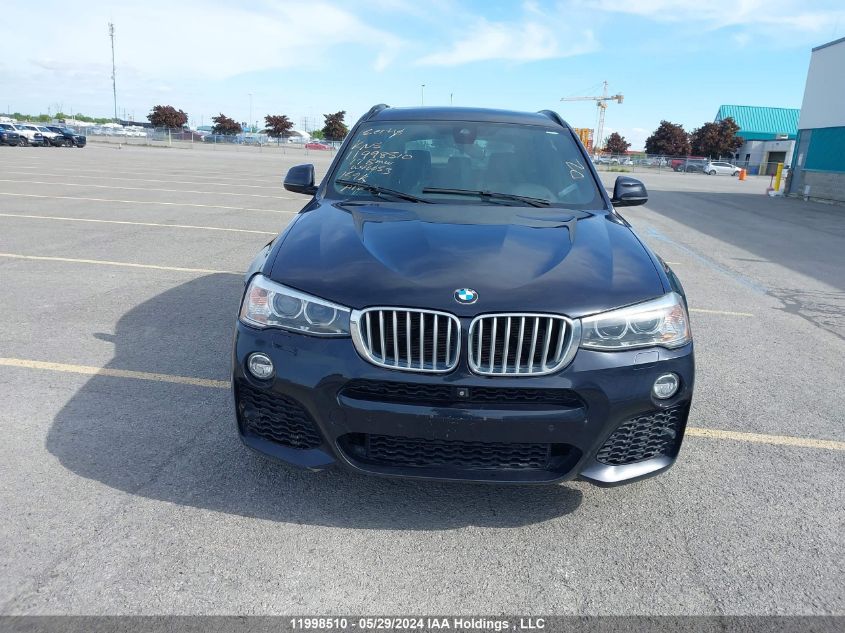 2017 BMW X3 VIN: 5UXWX7C3XH0W40053 Lot: 11998510