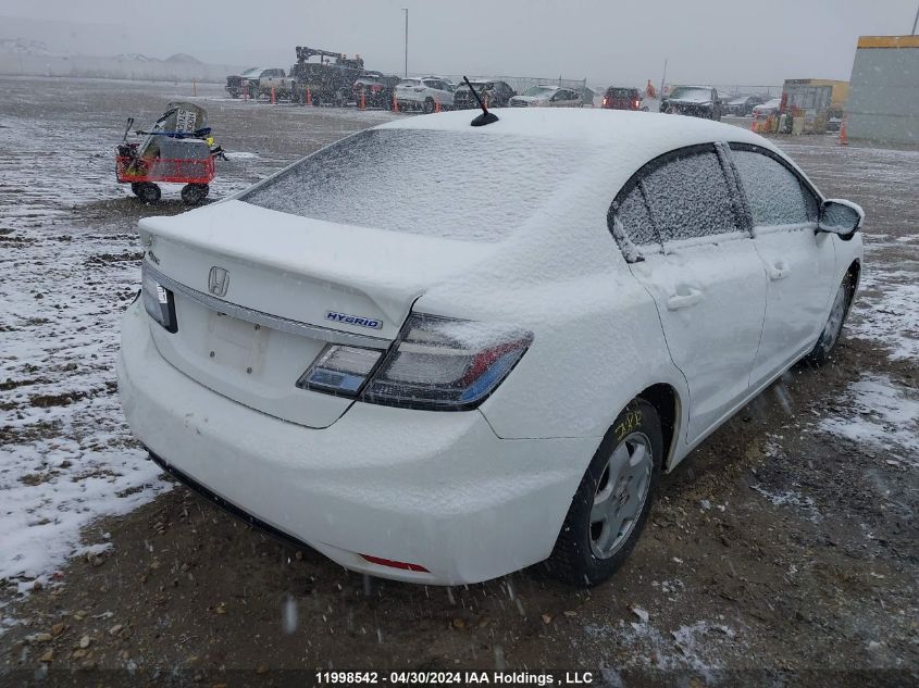 2014 Honda Civic Hybrid VIN: 19XFB4F24EE400078 Lot: 11998542