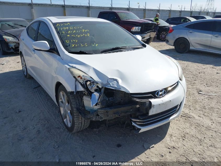 2013 Hyundai Elantra Limited VIN: 5NPDH4AE3DH340148 Lot: 11998576