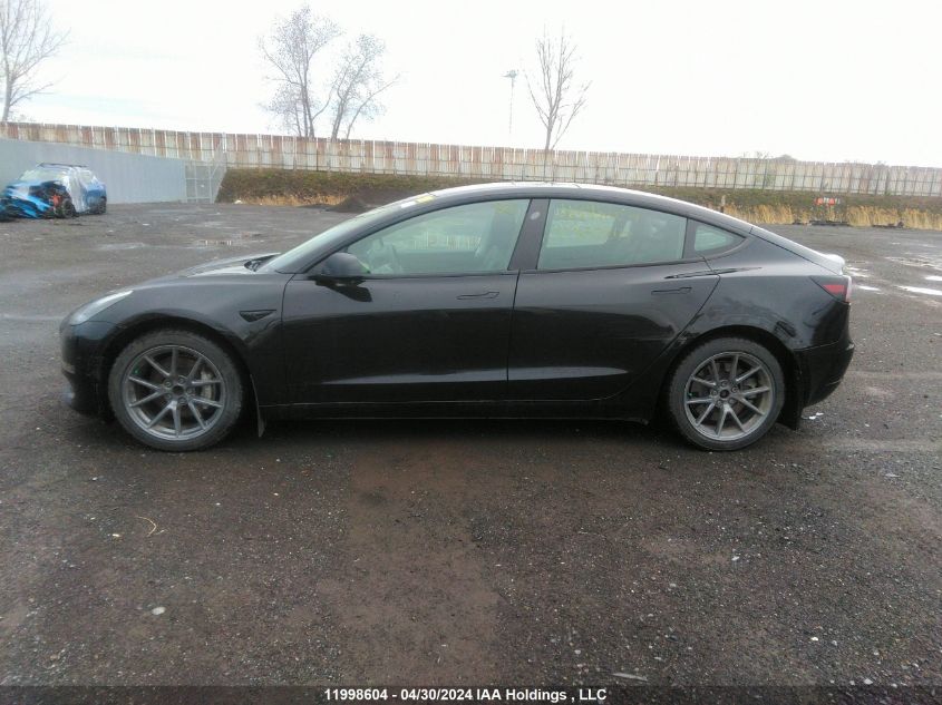 2021 Tesla Model 3 VIN: 5YJ3E1EA3MF857247 Lot: 11998604