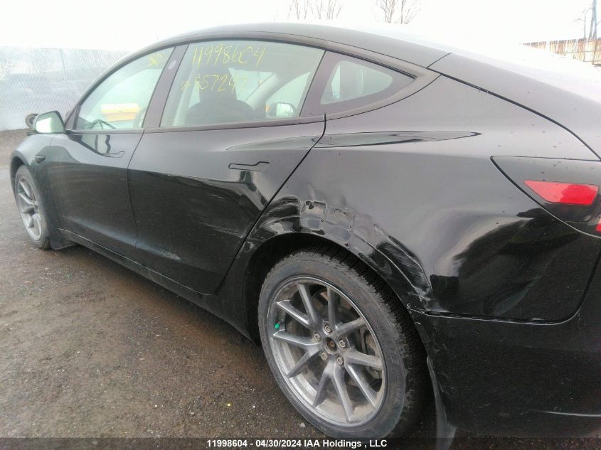 2021 Tesla Model 3 VIN: 5YJ3E1EA3MF857247 Lot: 11998604