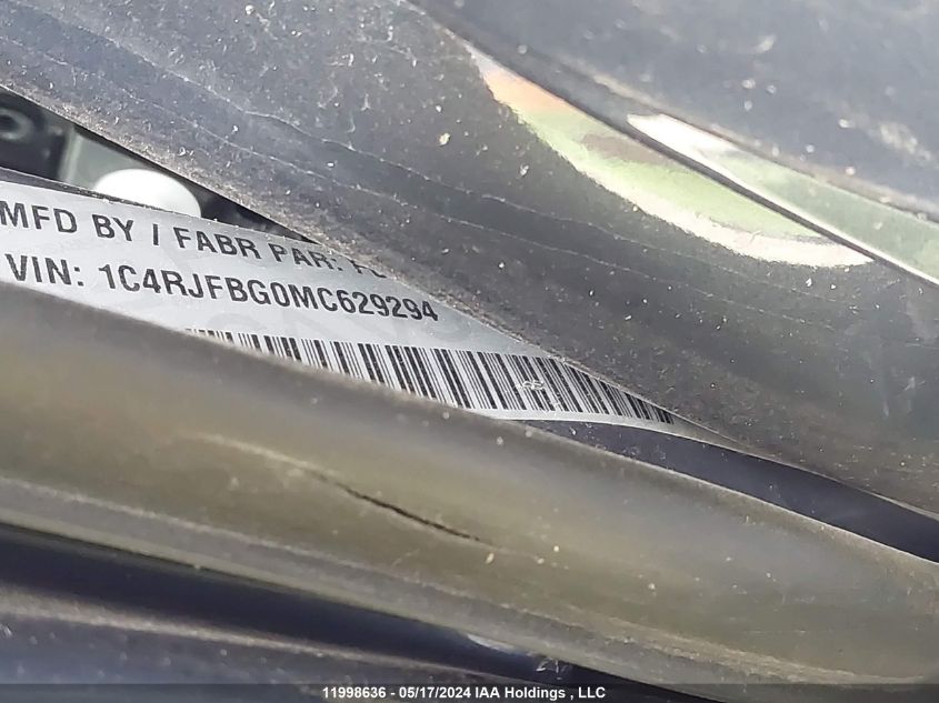 2021 Jeep Grand Cherokee Limited VIN: 1C4RJFBG0MC629294 Lot: 11998636