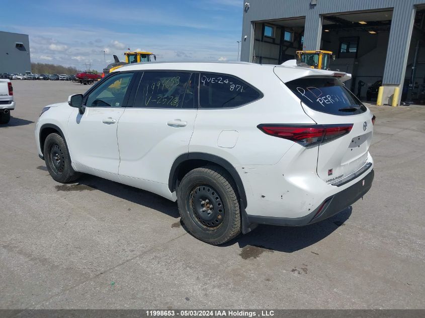 2022 Toyota Highlander Xle VIN: 5TDGZRBH8NS257696 Lot: 11998653