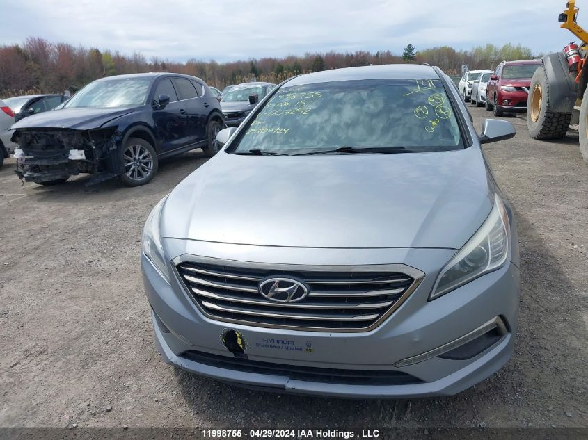 2015 Hyundai Sonata VIN: 5NPE24AF9FH007292 Lot: 11998755