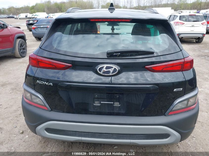 2022 Hyundai Kona Sel/Se VIN: KM8K2CAB7NU861742 Lot: 11998829