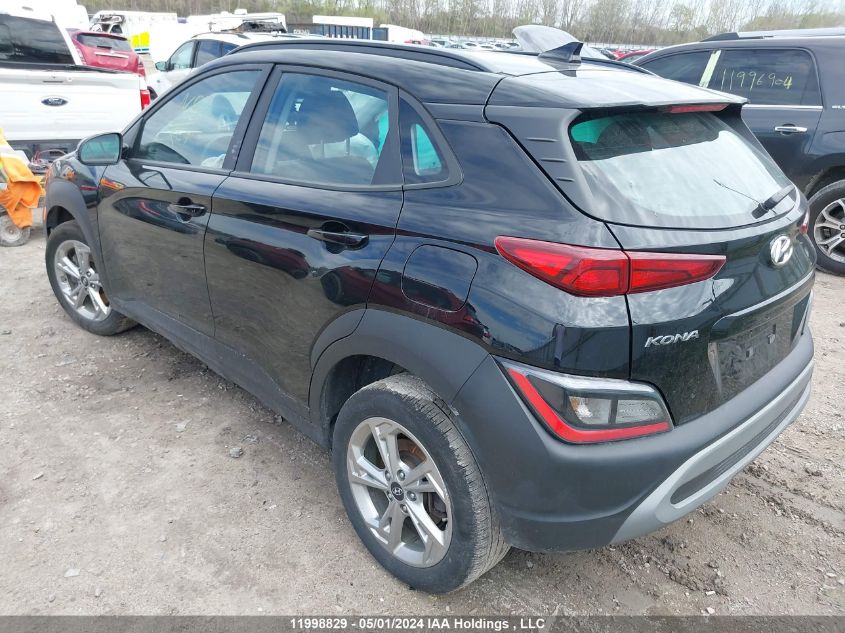 2022 Hyundai Kona Sel/Se VIN: KM8K2CAB7NU861742 Lot: 11998829