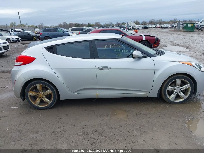 2013 Hyundai Veloster VIN: KMHTC6AD0DU125213 Lot: 11998986