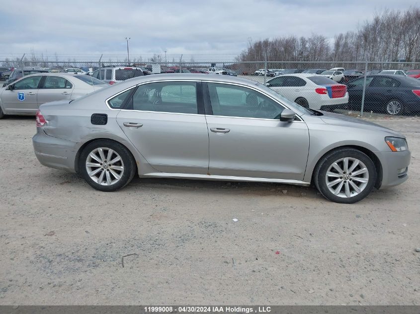 2012 Volkswagen Passat VIN: 1VWCN7A34CC097803 Lot: 11999008