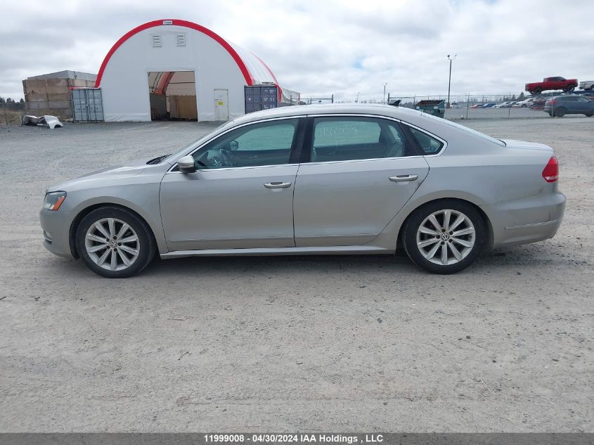 2012 Volkswagen Passat VIN: 1VWCN7A34CC097803 Lot: 11999008