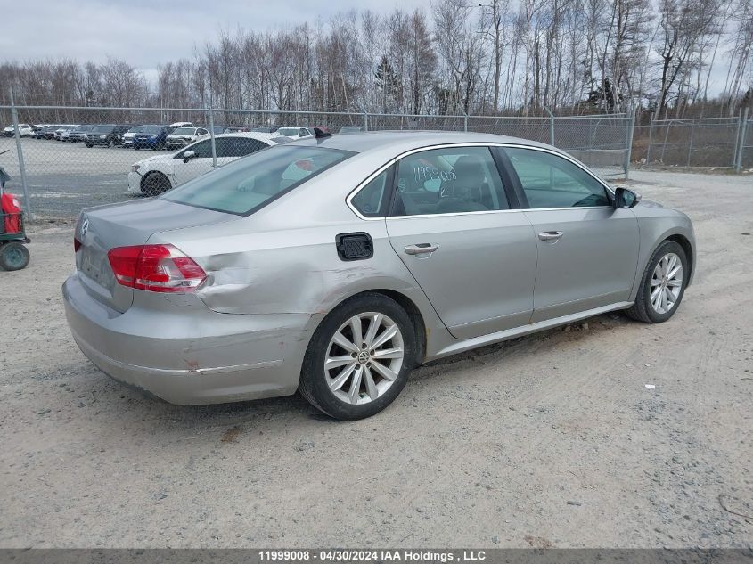 2012 Volkswagen Passat VIN: 1VWCN7A34CC097803 Lot: 11999008