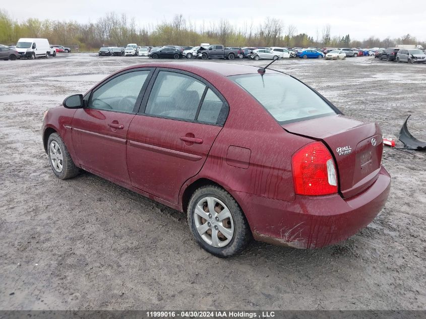 2009 Hyundai Accent Gls VIN: KMHCN45C69U384313 Lot: 11999016