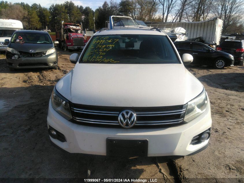 2012 Volkswagen Tiguan VIN: WVGBV7AX4CW520634 Lot: 11999067