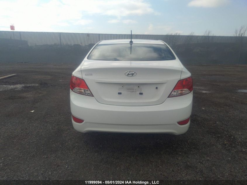 2013 Hyundai Accent Gls/Se VIN: KMHCU4AE6DU381446 Lot: 11999094