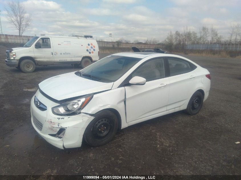 2013 Hyundai Accent Gls/Se VIN: KMHCU4AE6DU381446 Lot: 11999094