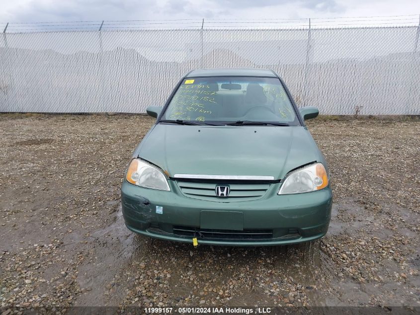 2003 Honda Civic Sdn VIN: 2HGES166X3H919152 Lot: 11999157