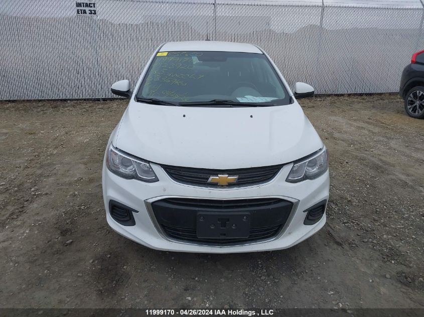 2018 Chevrolet Sonic Lt VIN: 1G1JD5SH3J4123920 Lot: 11999170