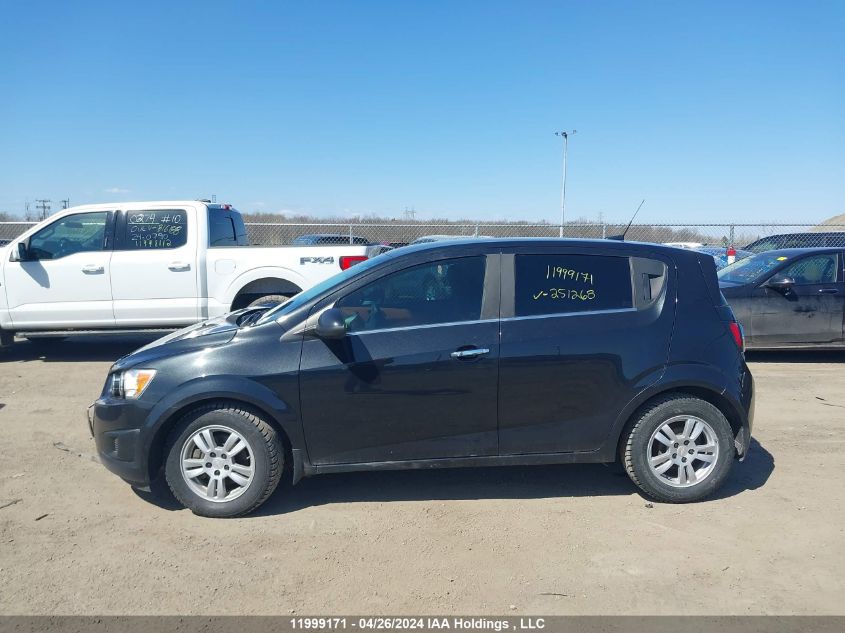 2013 Chevrolet Sonic Lt VIN: 1G1JC6EH6D4251268 Lot: 11999171