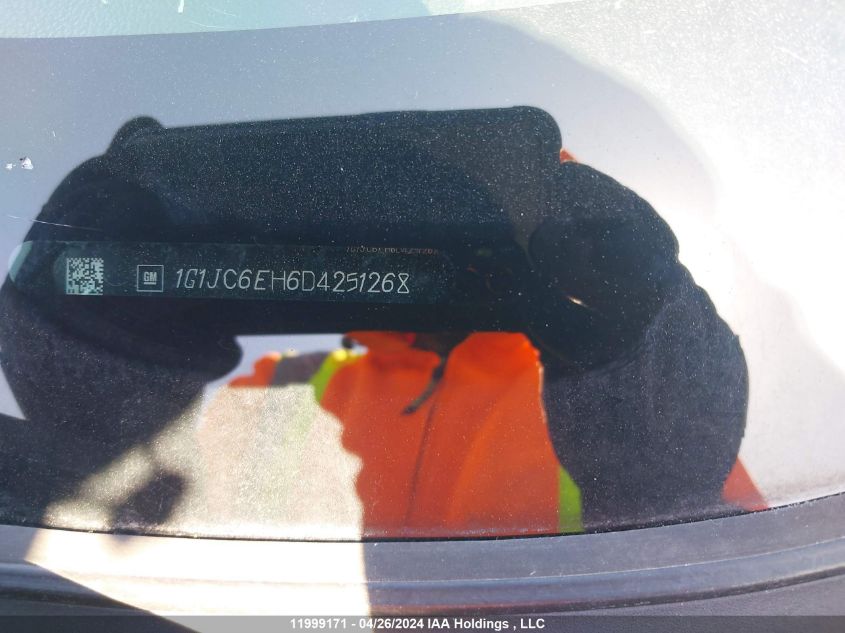 2013 Chevrolet Sonic Lt VIN: 1G1JC6EH6D4251268 Lot: 11999171
