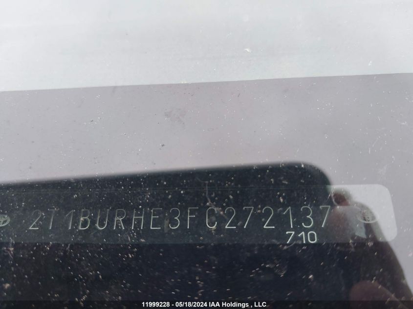 2015 Toyota Corolla Le VIN: 2T1BURHE3FC272137 Lot: 11999228