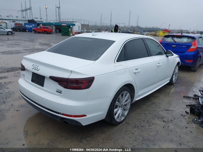 2018 Audi A4 Sedan VIN: WAUANAF45JN007906 Lot: 11999264