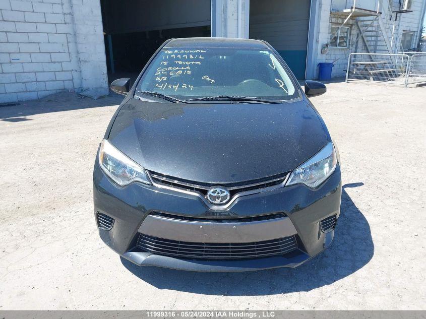 2015 Toyota Corolla L/Le/Le Pls/Prm/S/S Pls VIN: 2T1BURHE1FC246815 Lot: 11999316