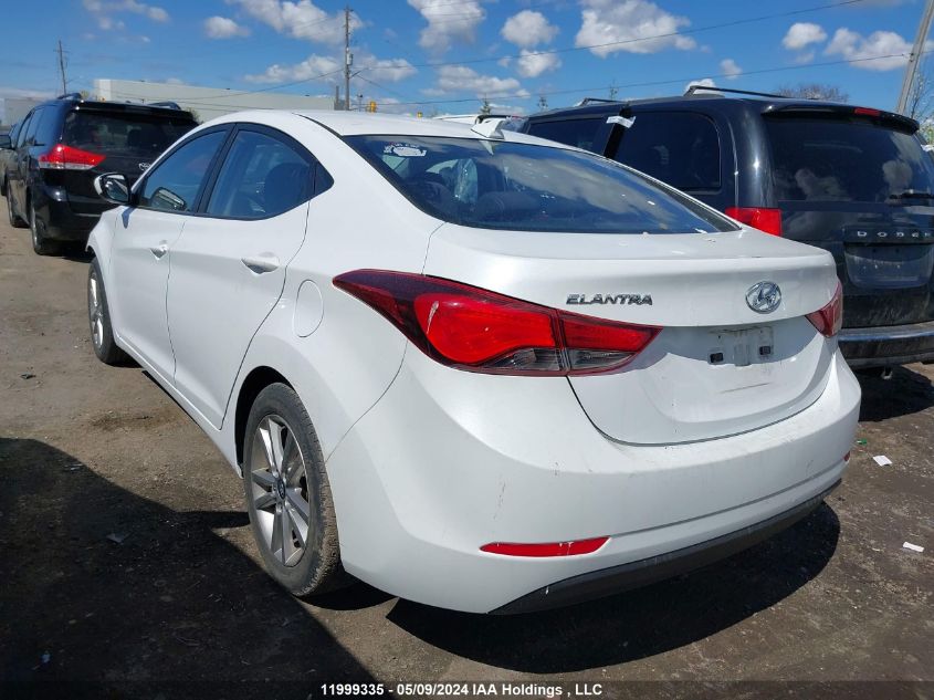 2016 Hyundai Elantra Gl VIN: 5NPDH4AEXGH690641 Lot: 11999335