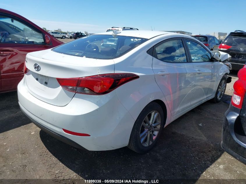 2016 Hyundai Elantra Gl VIN: 5NPDH4AEXGH690641 Lot: 11999335