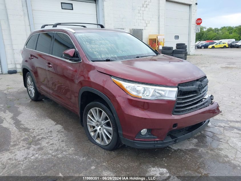 2016 Toyota Highlander Xle VIN: 5TDJKRFH6GS262189 Lot: 11999351