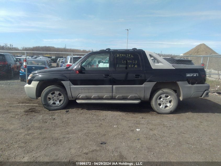 2002 Chevrolet Avalanche 1500 VIN: 3GNEK13T32G264458 Lot: 11999372