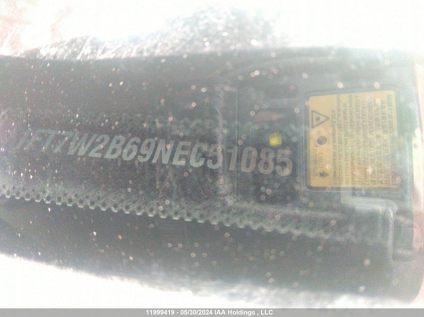 2022 Ford F250 Super Duty VIN: 1FT7W2B69NEC51085 Lot: 11999419