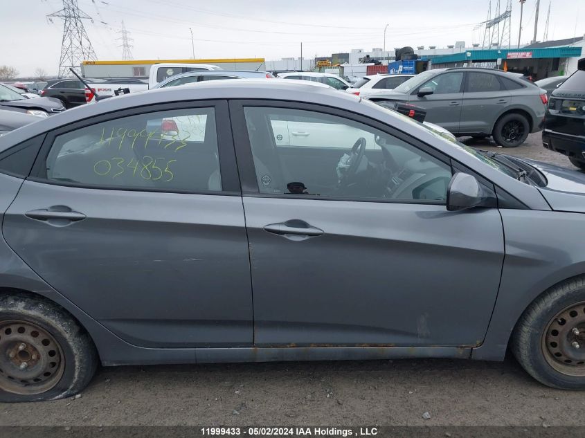 2016 Hyundai Accent Se VIN: KMHCT4AEXGU034855 Lot: 11999433