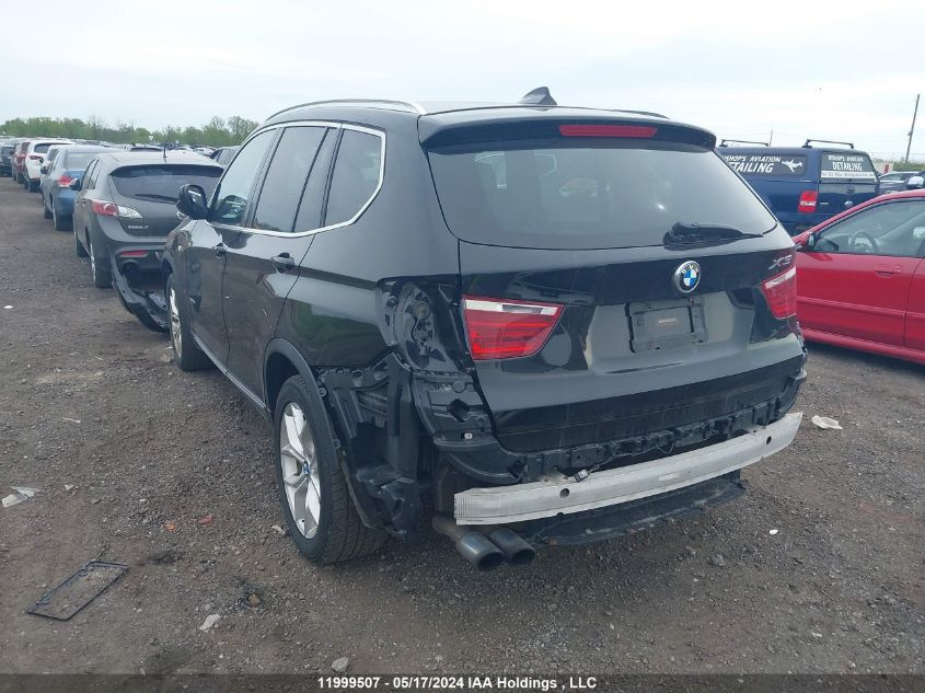 2013 BMW X3 2.8I VIN: 5UXWX9C52D0D07176 Lot: 11999507