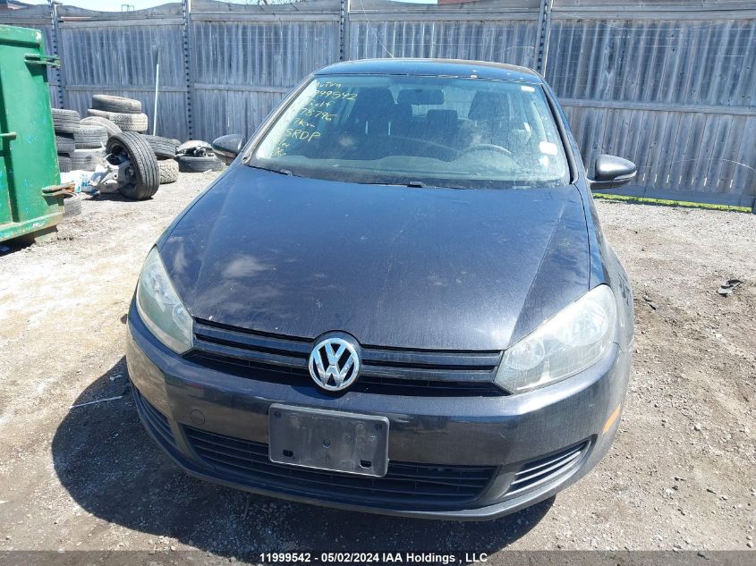 2010 Volkswagen Golf VIN: WVWCA7AJXAW178796 Lot: 11999542