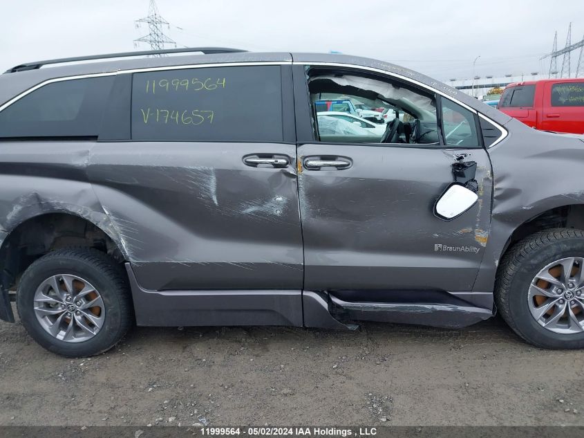 2023 Toyota Sienna Xle 8-Passenger VIN: 5TDGRKEC7PS174657 Lot: 11999564