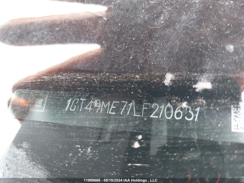2020 GMC Sierra 2500Hd VIN: 1GT49ME71LF210631 Lot: 11999668
