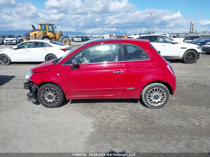 2012 Fiat 500 Lounge VIN: 3C3CFFCR8CT332062 Lot: 11999720