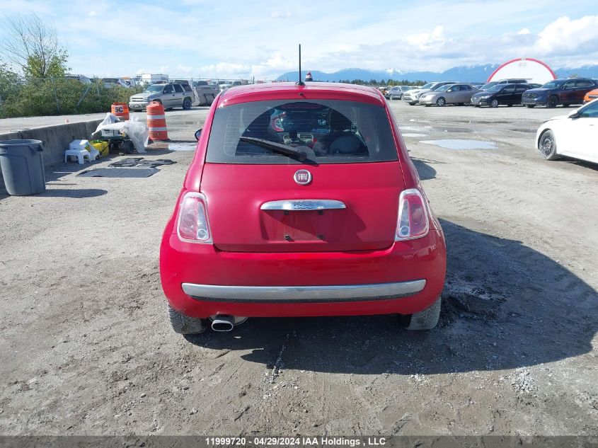 2012 Fiat 500 Lounge VIN: 3C3CFFCR8CT332062 Lot: 11999720