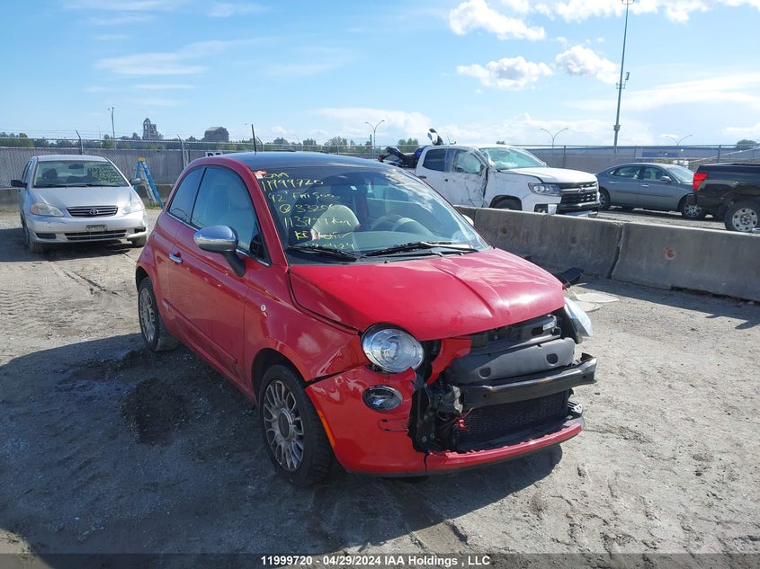 2012 Fiat 500 Lounge VIN: 3C3CFFCR8CT332062 Lot: 11999720