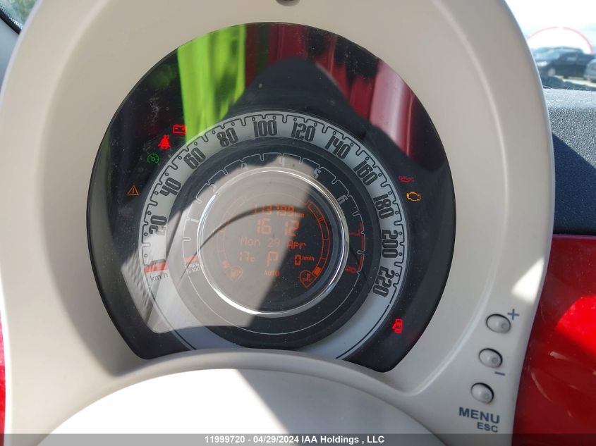 2012 Fiat 500 Lounge VIN: 3C3CFFCR8CT332062 Lot: 11999720